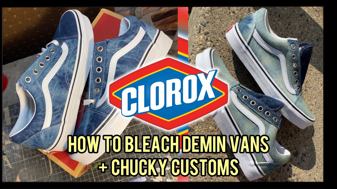 How to bleach Demin vans +Lowtop Chucky custom