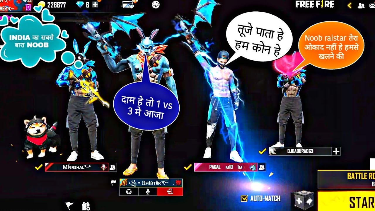 ꧁▪ᏒคᎥຮᴛαʀ࿐,ᴩᴀɢᴀʟ Ｍ10 vs 3 BLACK BUNNY || RAISTAR, PAGAL M10 ने लिया अपने अपमान का बदला😡|| 2vs3 में🔥