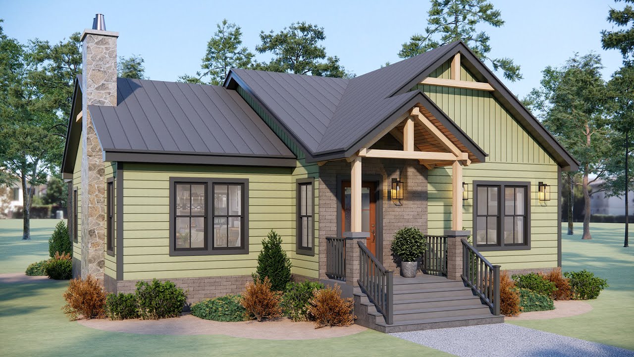 33'x36' FANTASTIC Small House With Smart Layout - Cottage House With 2 Bedrooms