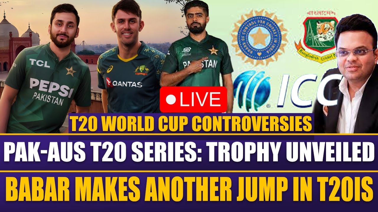 PAK-AUS T20I series trophy unveiled | Babar makes another jump in T20Is | AB de Villiers praises LQ