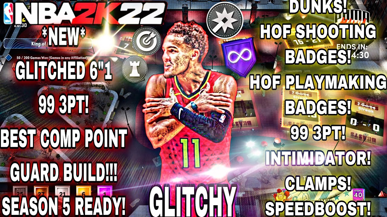 NEW* GLITCHED 6”1 COMP PG BUILD 99 3PT! WILL CHANGE THE META OF NBA 2K22 NEXT GEN!! DUNKS HOF BADGES