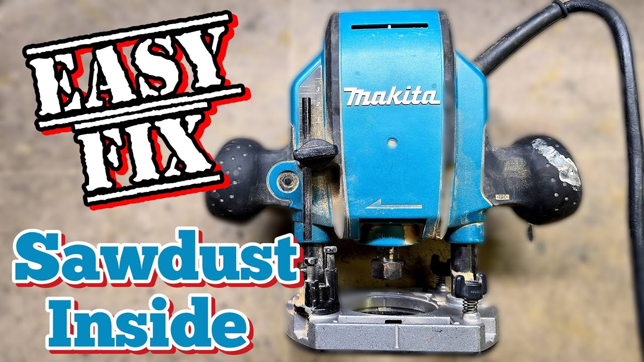 DO NOT PANIC if your Makita router stops switching on. Its only dust inside that is easy to fix.