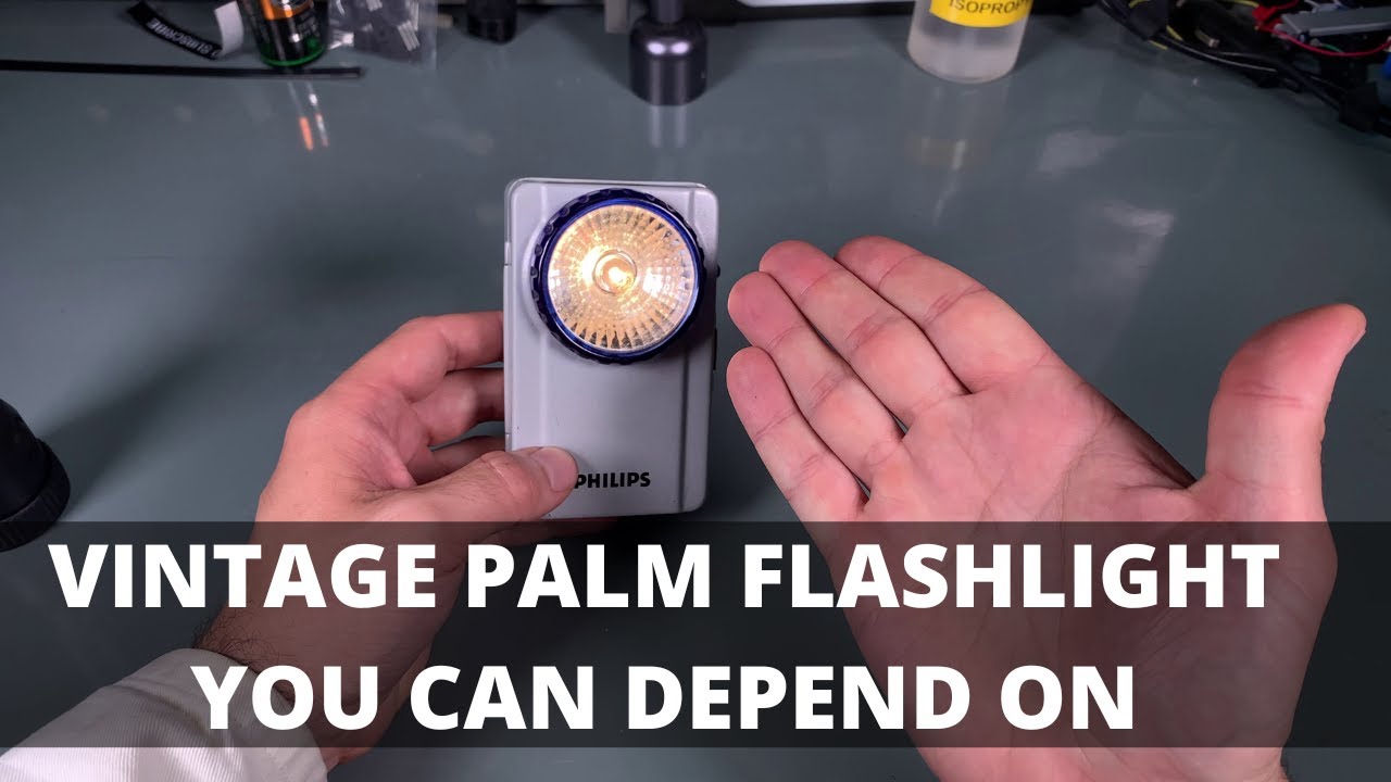 Philips flat 4.5V 3R12 battery palm flashlight incandescent  (Kastenleuchte Taschenlampe)