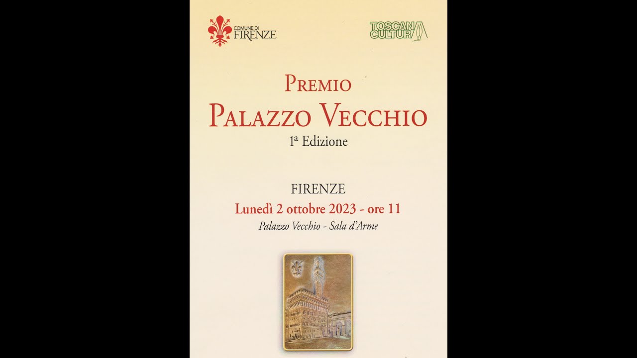 Premio Palazzo Vecchio trasmissione tv 02 10 2023