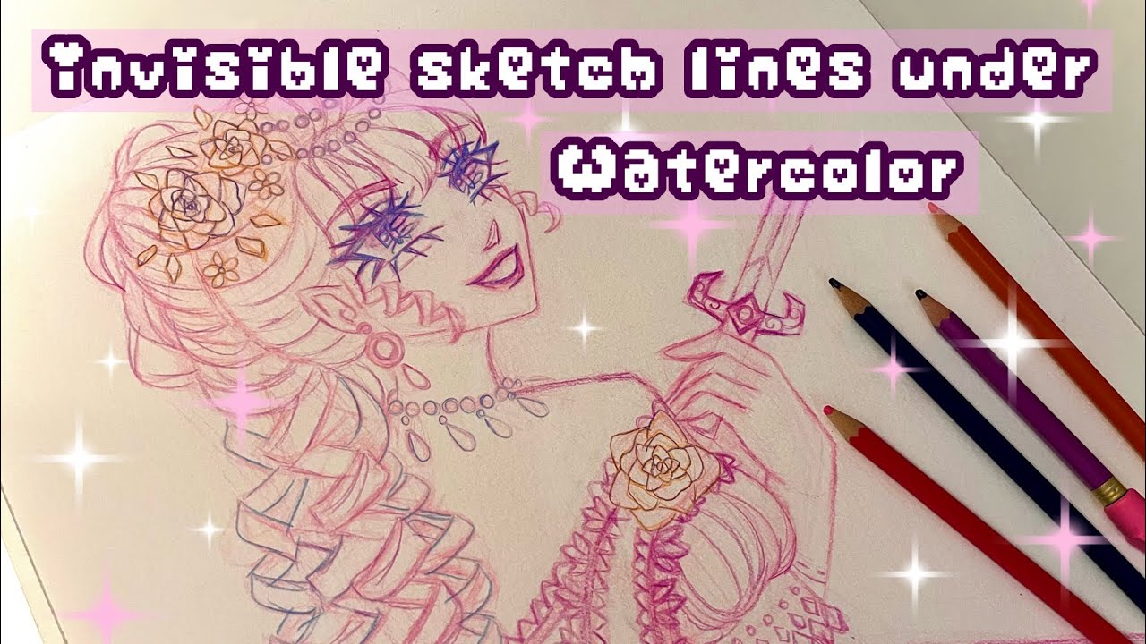 How I draw my colorful portrait sketches for watercolor paintings