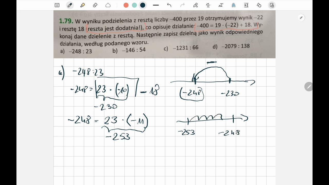 Zad. 1.79. Zbiór zadań. Matematyka 1.(OE Pazdro) Zbiór liczb naturalnych i zbiór liczb całkowitych.