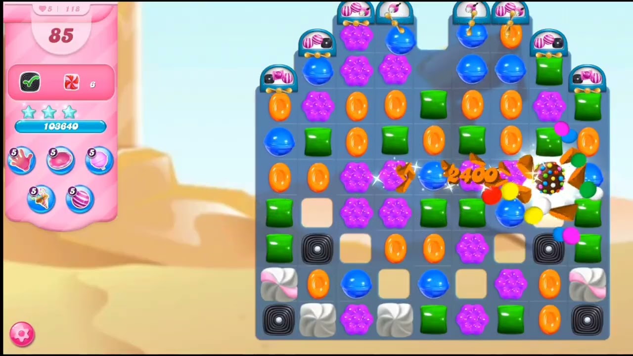 Oops Candy Crush Saga Levels 116_120 Super Crush | Candy Crush Saga Gameplay | Candy Crush Boosters