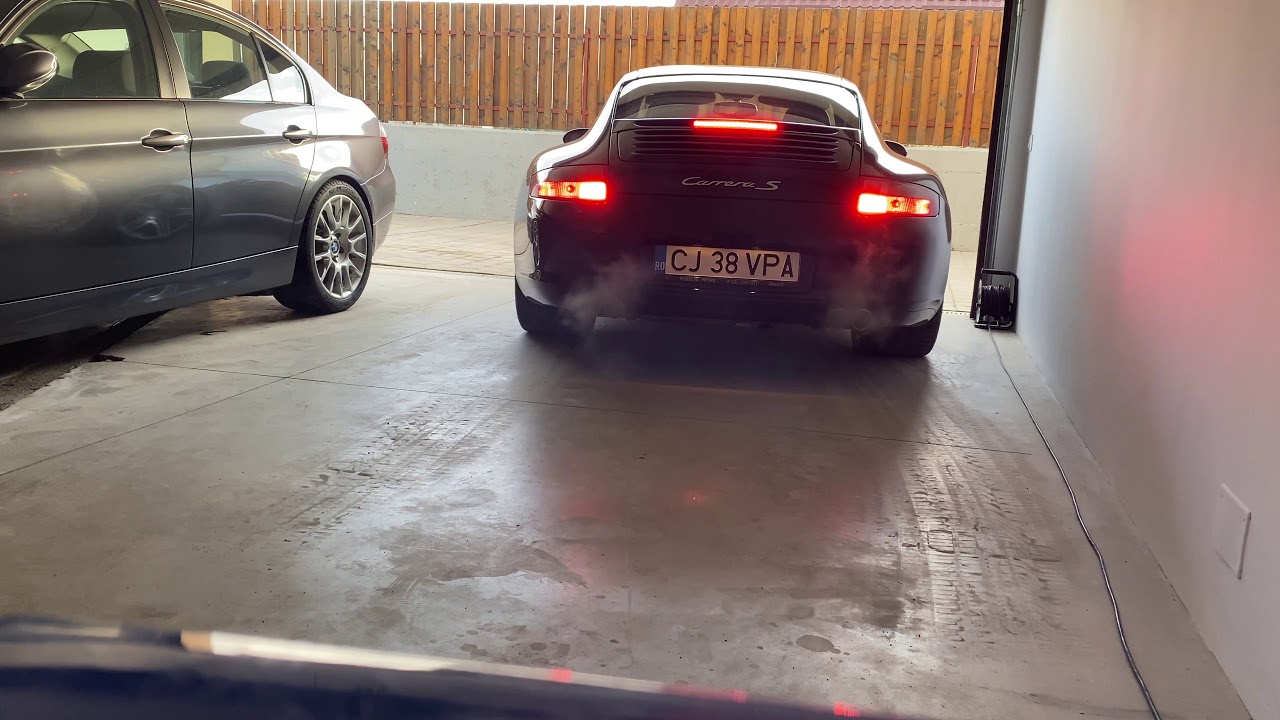 07 Porsche 997 Carrera S cold start with startup smoke