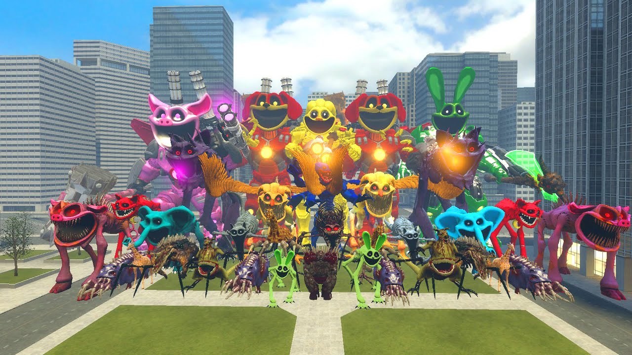 ALL MECHATITAN FORGOTTEN OF ALL SMILING CRITTERS FAMILY - POPPY PLAYTIME CHAPTER 4 In Garry's Mod
