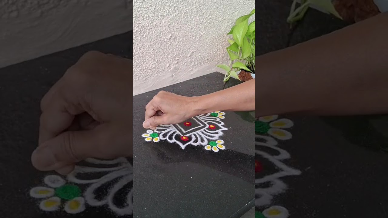 ✨🌿Free hand rangoli ✨🌿