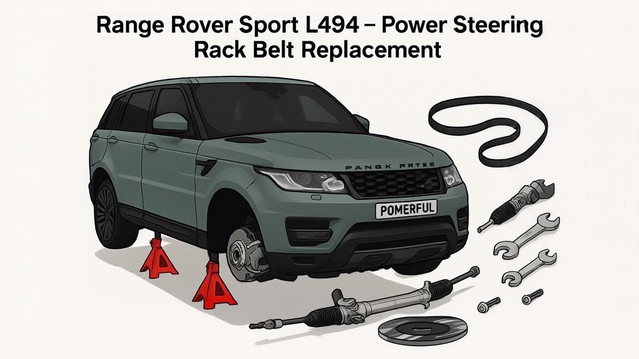 Замена ремня/болта рулевой рейки гидроусилителя Range Rover L405 L494