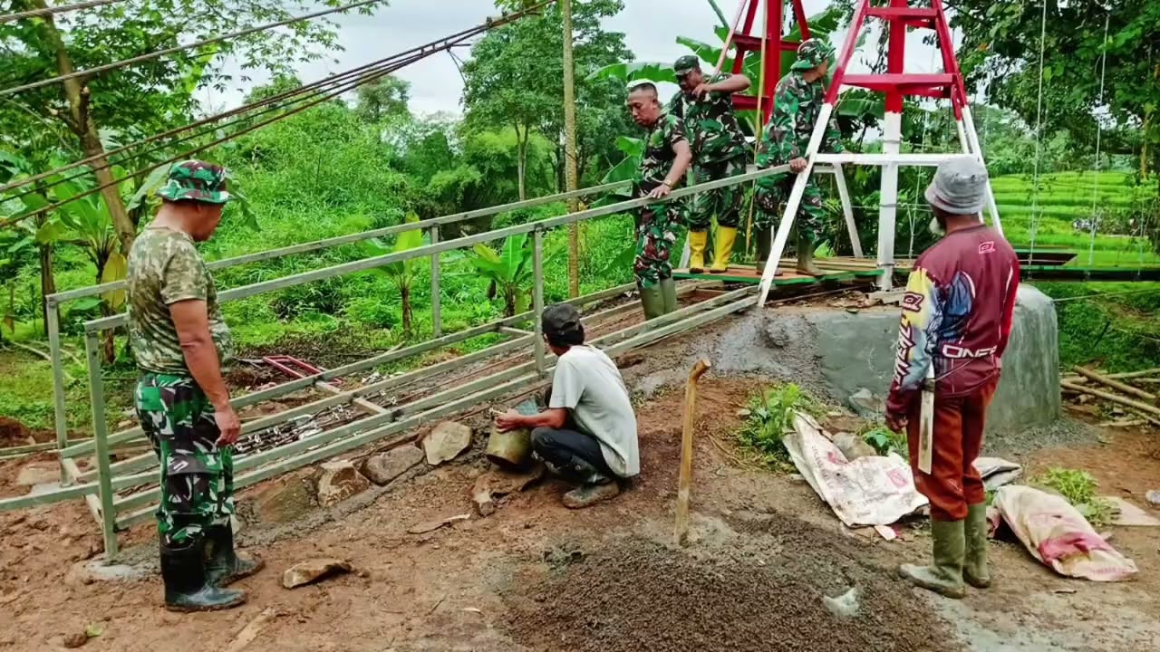 Ful Renovasi Jembatan Gantung Sasak Manggala Desa Kertarahayu Kec Setu