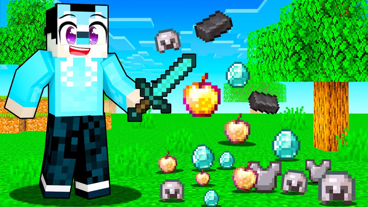 Minecraft MAAR Ik Krijg RANDOM ITEMS!