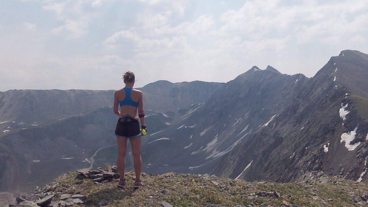 Running in the San Juan Mountains above Telluride, Colorado