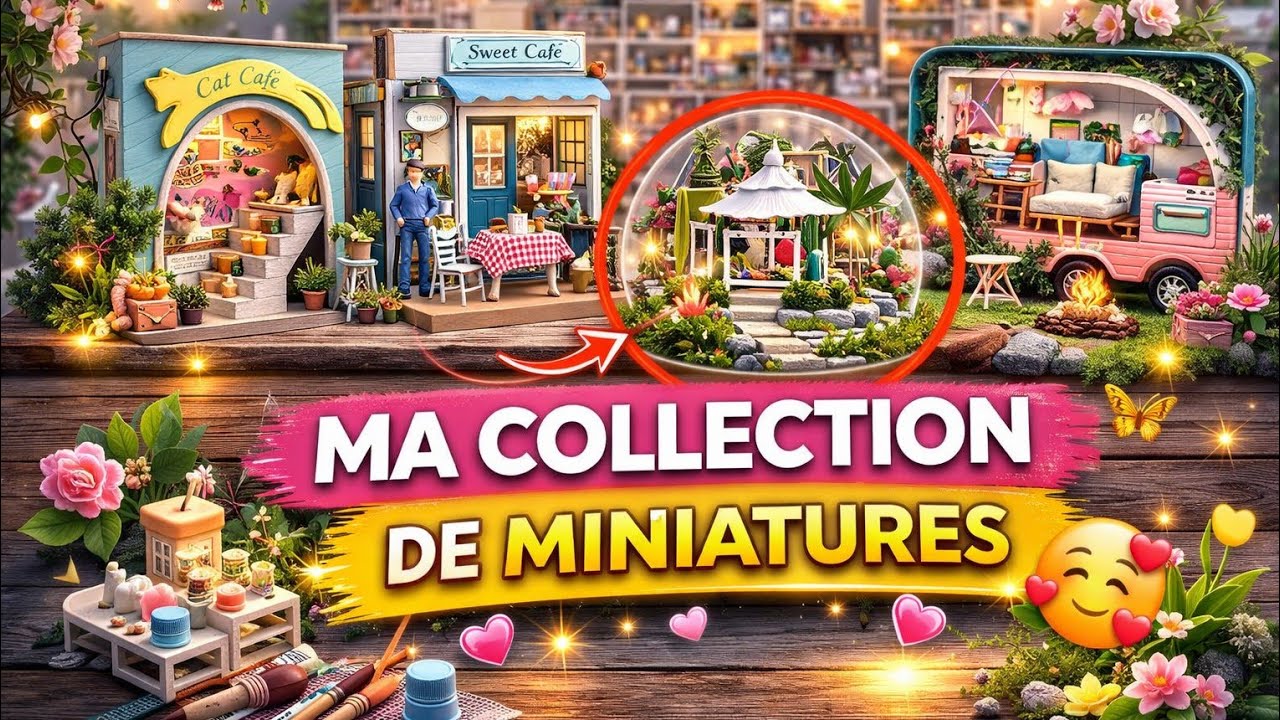 🥰 MA COLLECTION COMPLÈTE DE MINIATURES 🥰 #miniature #diy #action #dollhouse #collection 