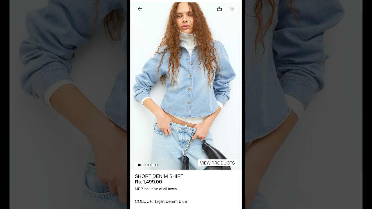Denim Essentials | H&M Short Shirt in Focus #unboxing #youtubeshorts #shorts #shortvideo #shortsfeed