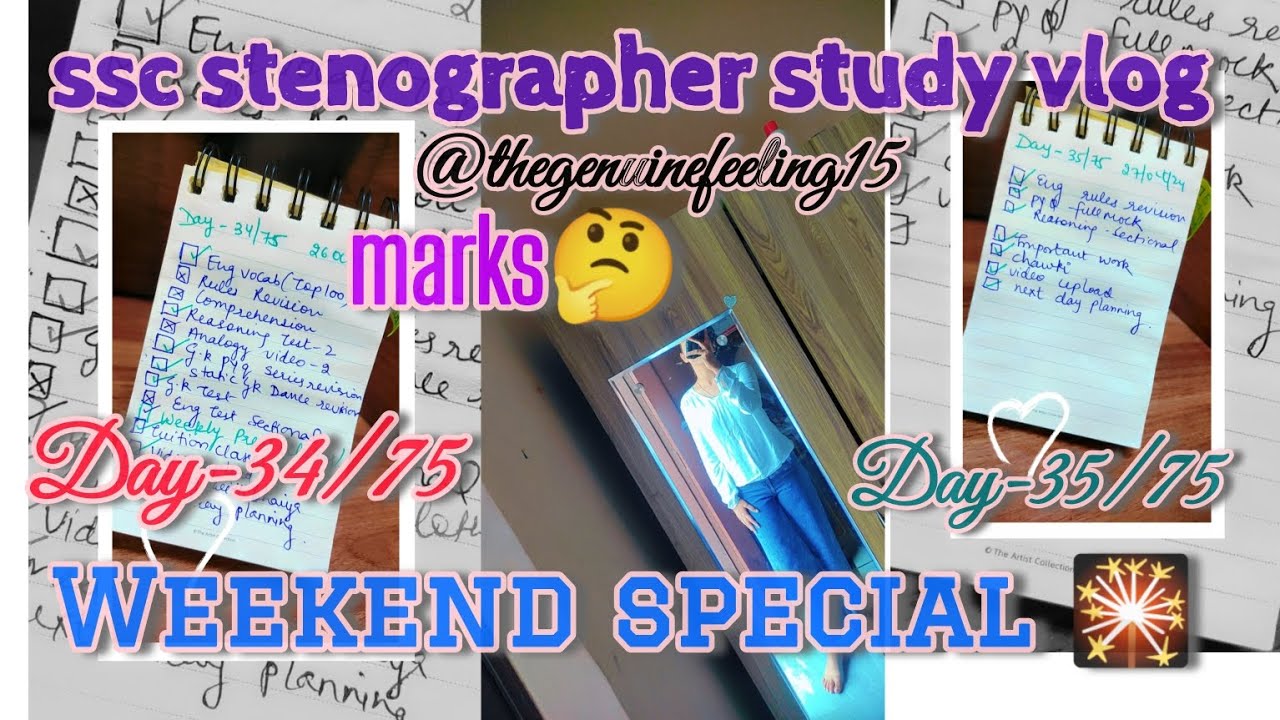 ssc stenographer study vlog|Day-34&35/75|library study vlog|ssc exams 2024 