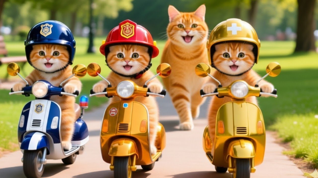 Mama Cat Trims Fur on the Farm and Makes Tiger Hat For Kittens At Home🐾🎩🐯