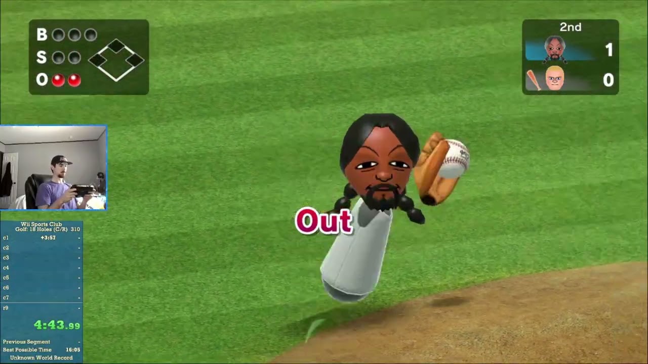 (WR) Wii Sports Club Baseball 5 Stamps 7:48