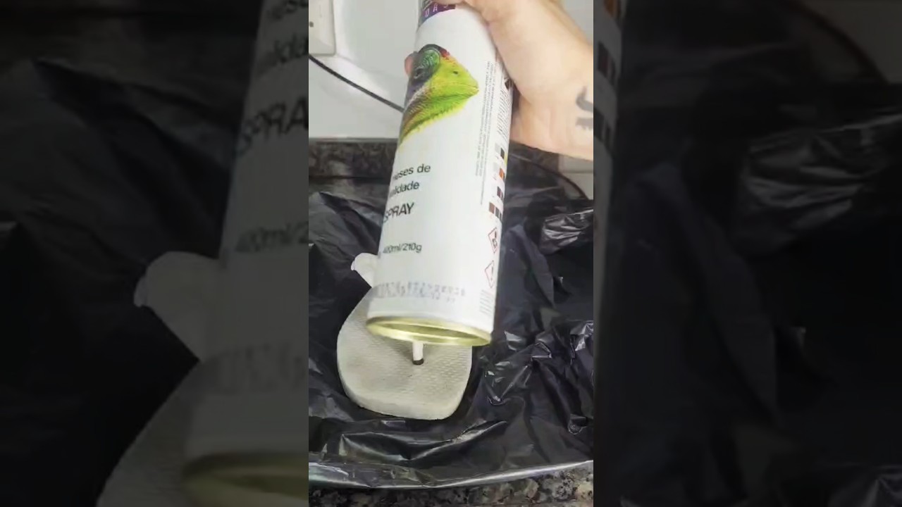 Ela atacou novamente  #humor #rotina #asmr #chinelo #tinta #reforma #havainas #spray