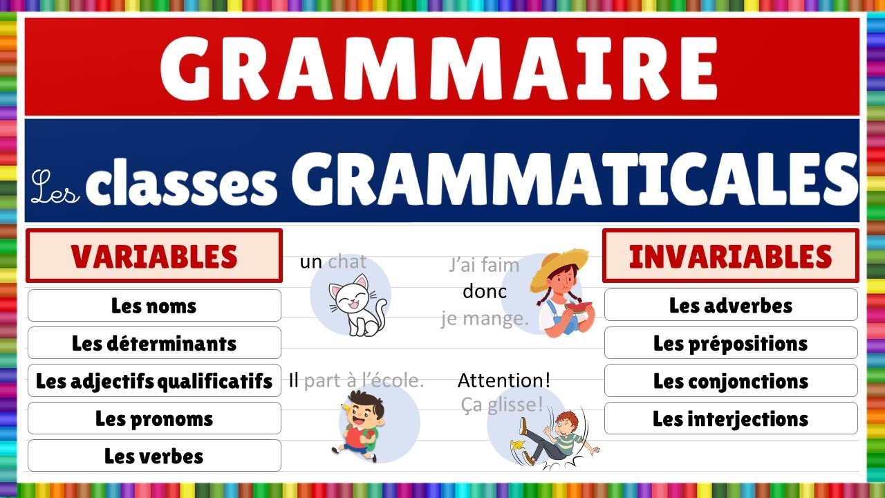 Apprendre le français || Grammaire : Les classes grammaticales