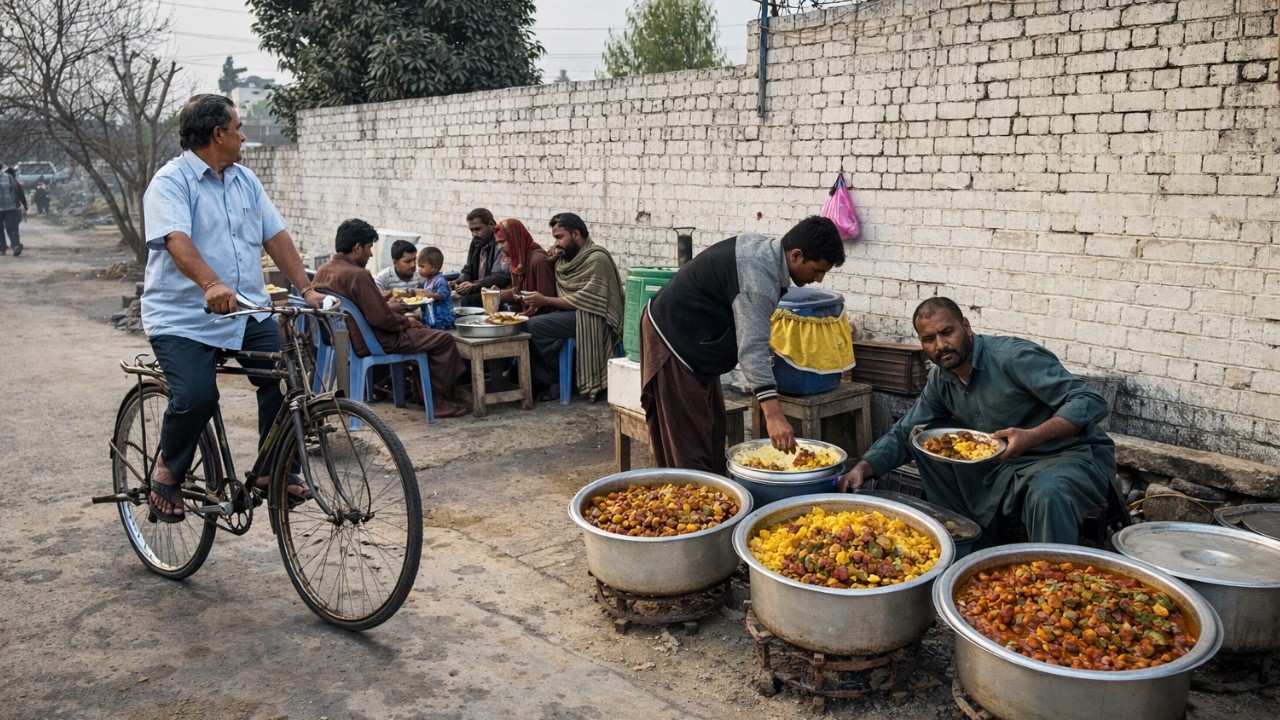 Factory Workers’ Favorite Roadside Hotel 🚌 | Cheap Classic Pakistani Street Food in Islamabad 🇵🇰