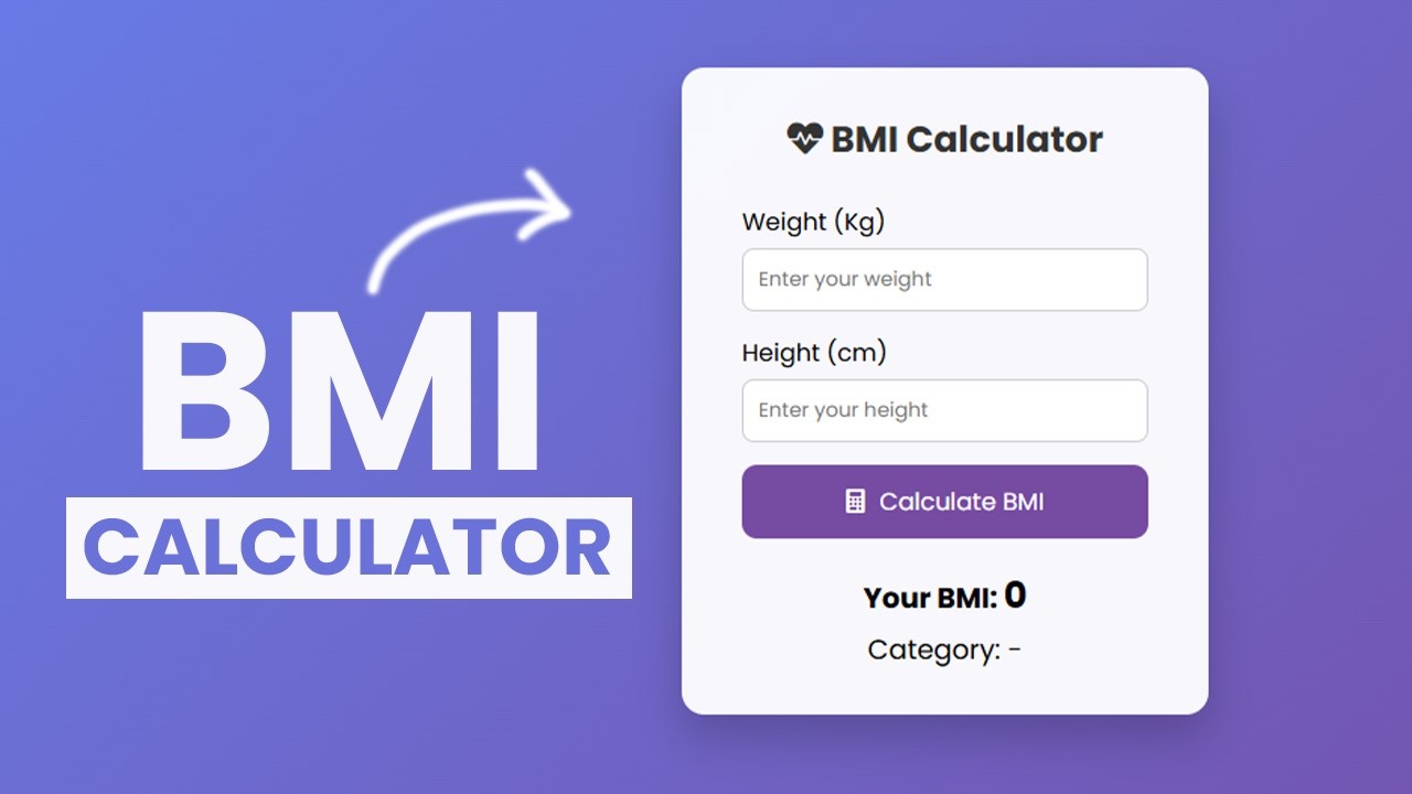 Advanced BMI Calculator using HTML CSS | Responsive Web Design Project