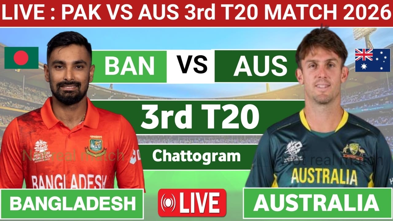 🔴Ban vs Aus Live live match today t20 | Bangladesh vs Australia 3rd T20 cricket match today live