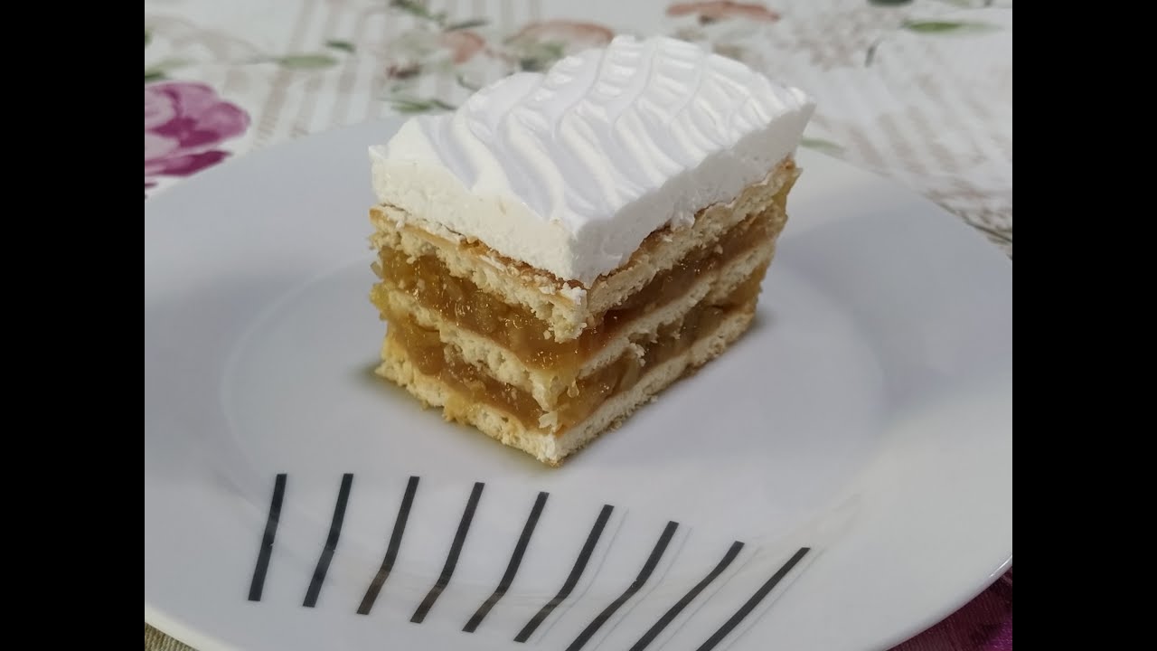 Kolač sa jabukama i keksom  - Brzi kolač bez pečenja