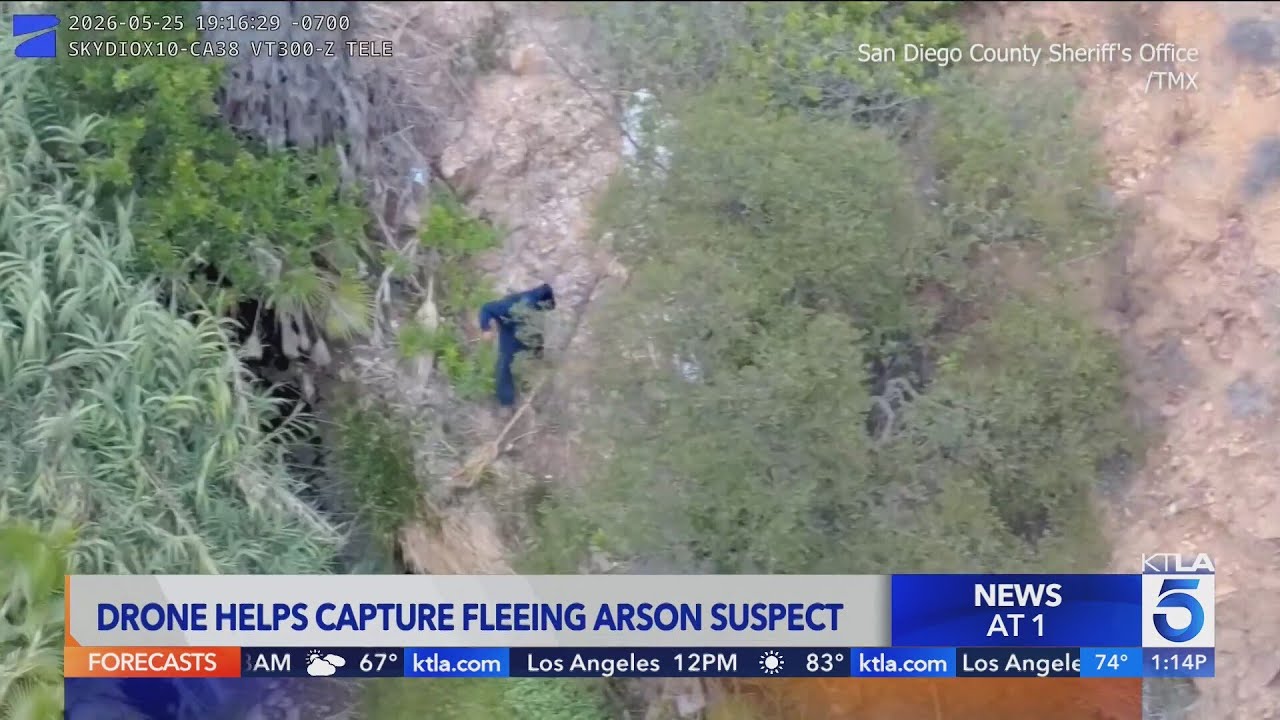 Drones capture fleeing SoCal arson suspect