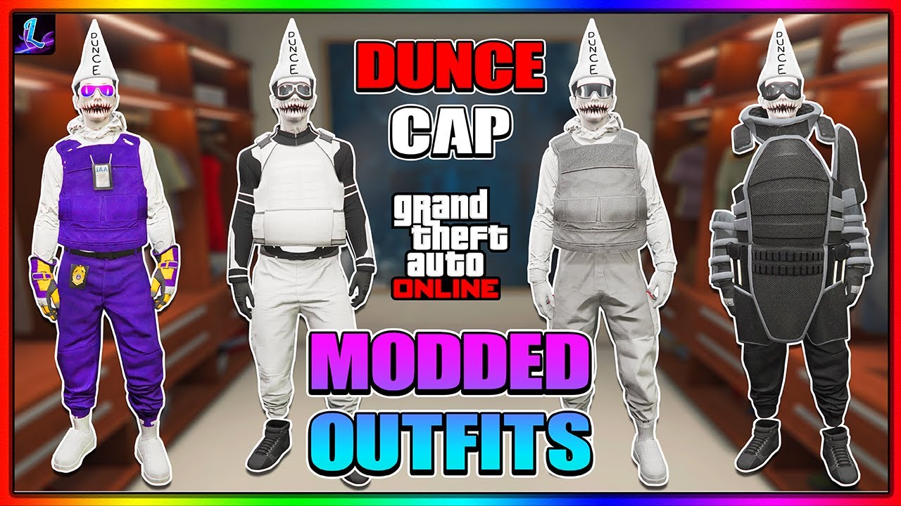 GTA 5 HOW TO GET MULTIPLE MODDED OUTFITS WITH DUNCE CAP! *AFTER PATCH 1.69* | GTA Online