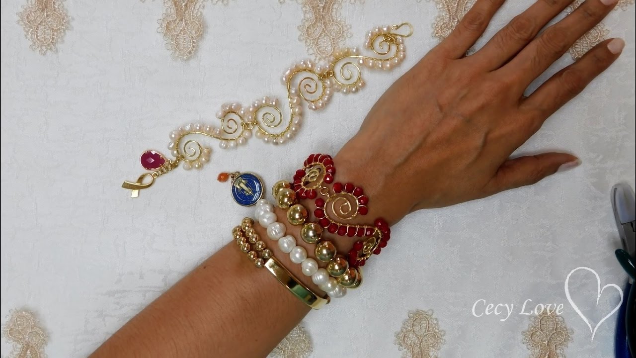 Brazalete de espiral con Cecy Love Bisutería