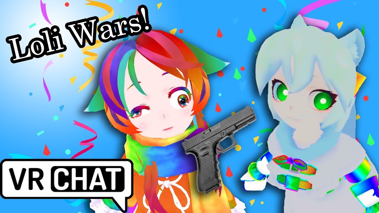 VRChat A New Rainbow?! Loli gun fights!! Virtual Reality