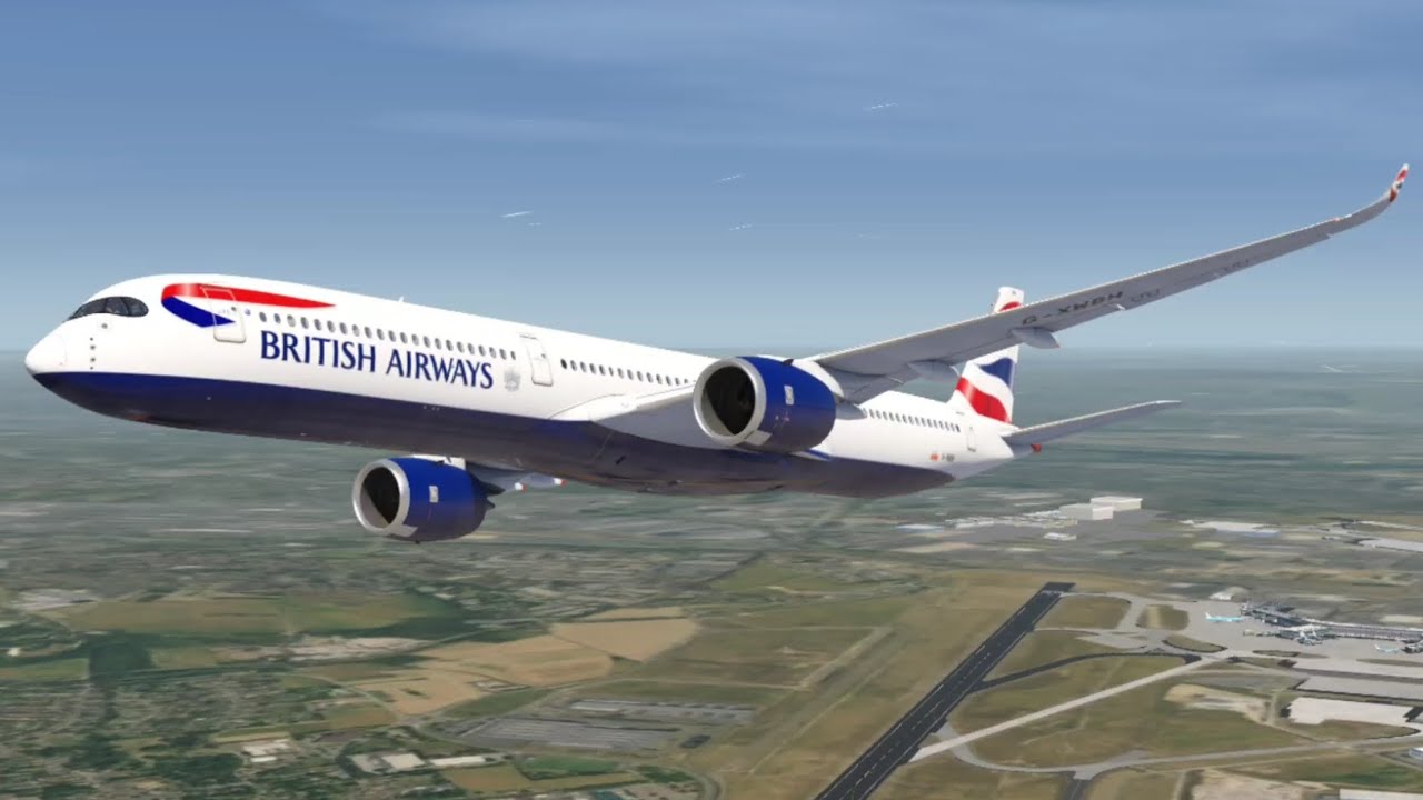 Miami to Paris Full Flight | Boeing 787 British Air Takeoff and Landing | Flight Simulator Android.
