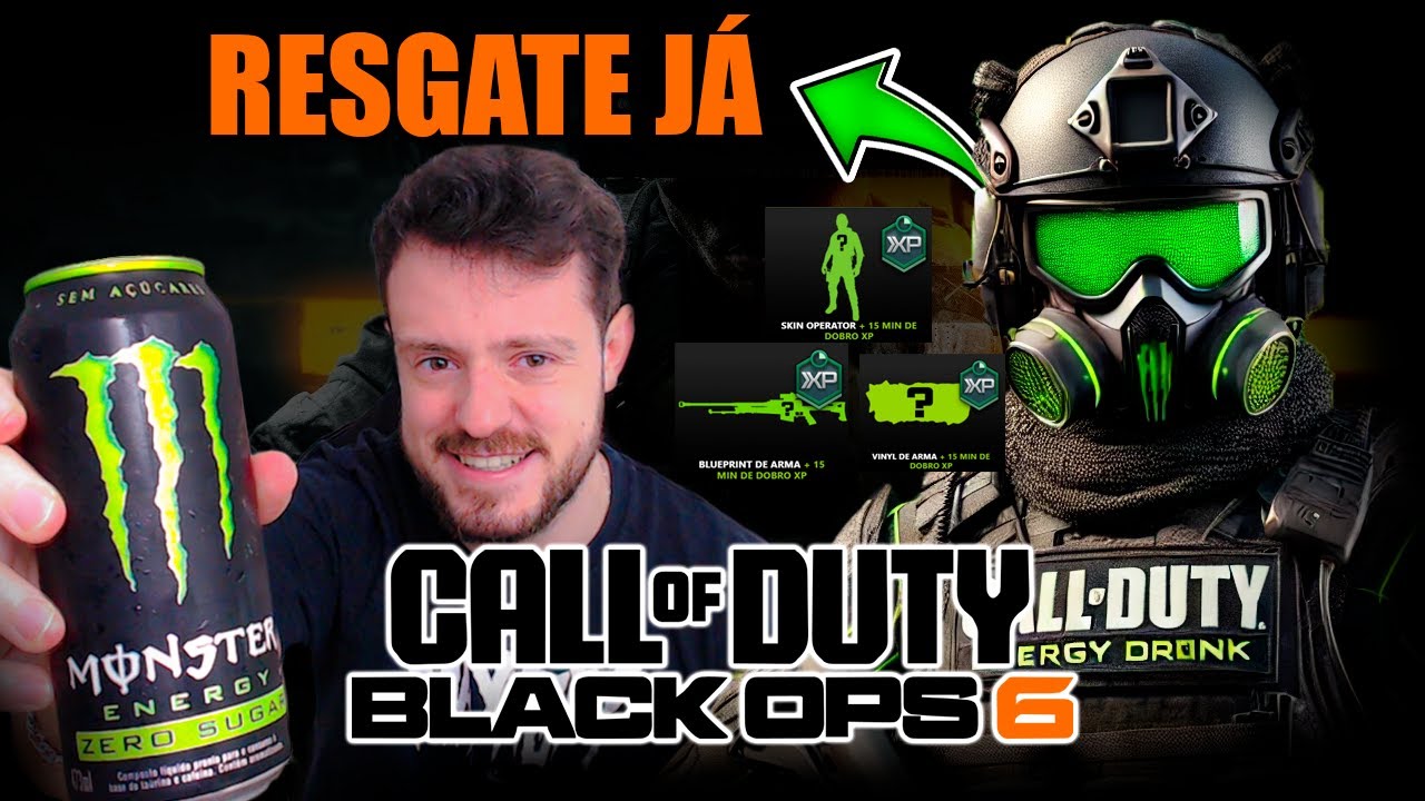 Como resgatar a nova Skin da Monster para o Call Of Duty: Black Ops 6 em qualquer plataforma!