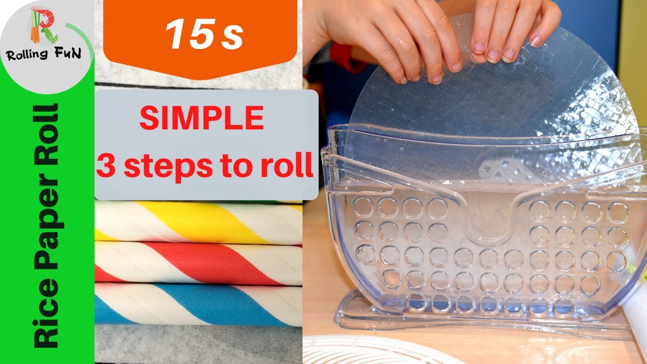 3 simple steps to make & master rice paper rolls #WithMe - with normal rice paper 22cm | Rolling Fun