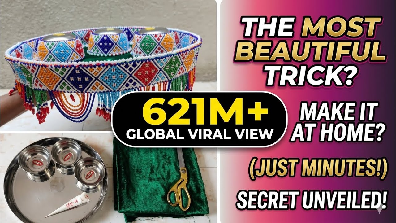 How To Make Dal Moti Ni Thali | Decorate Moti Ni Thali | Pooja Ki Thali | Bandhani Design 9773174104