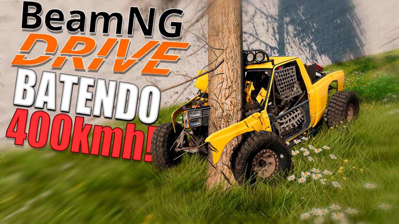 Super morro com Batidas e queda livre a 400km no BeamNG Drive