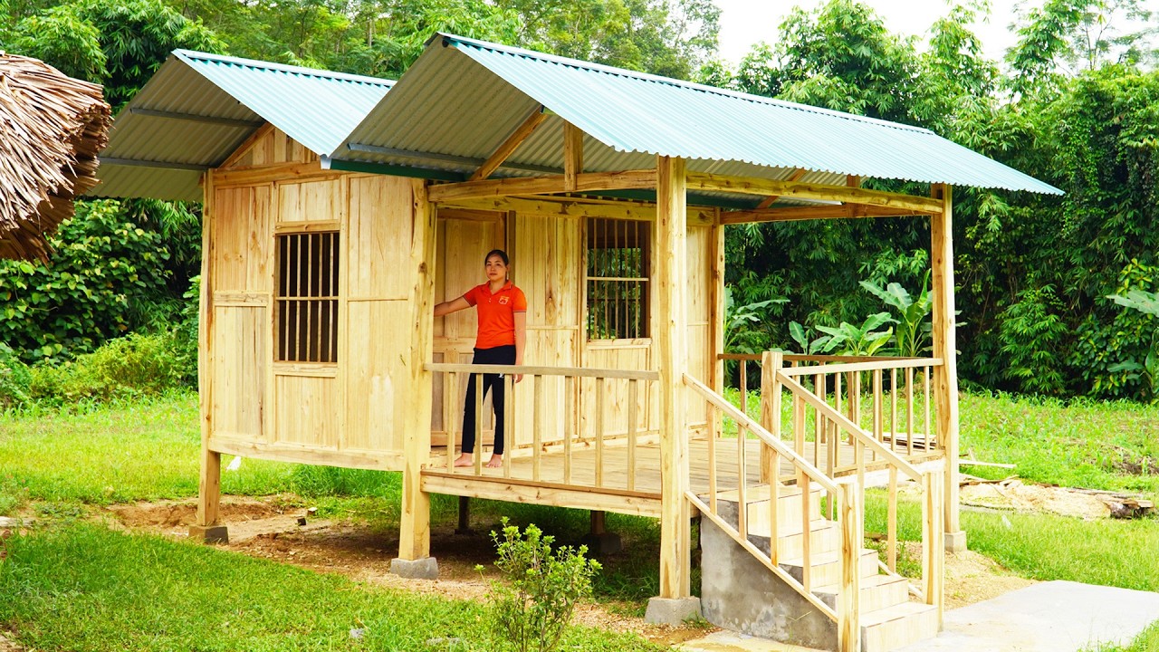 INCREDIBLE: A Talented Girl Builds a Wooden House for Her Farm All by Herself