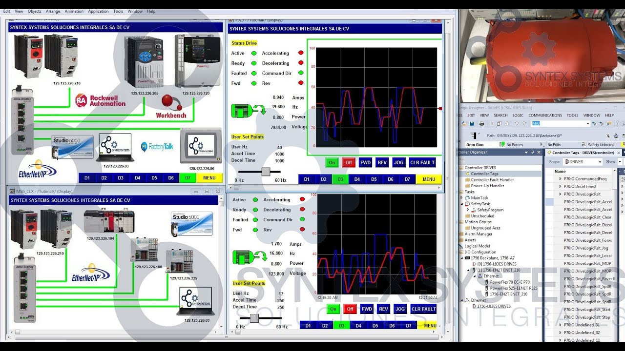 POWERFLEX 70 | POWERFLEX 525 | STUDIO 5000 | WORKBENCH | ETHERNET CONFIGURATION | CURSO PLC