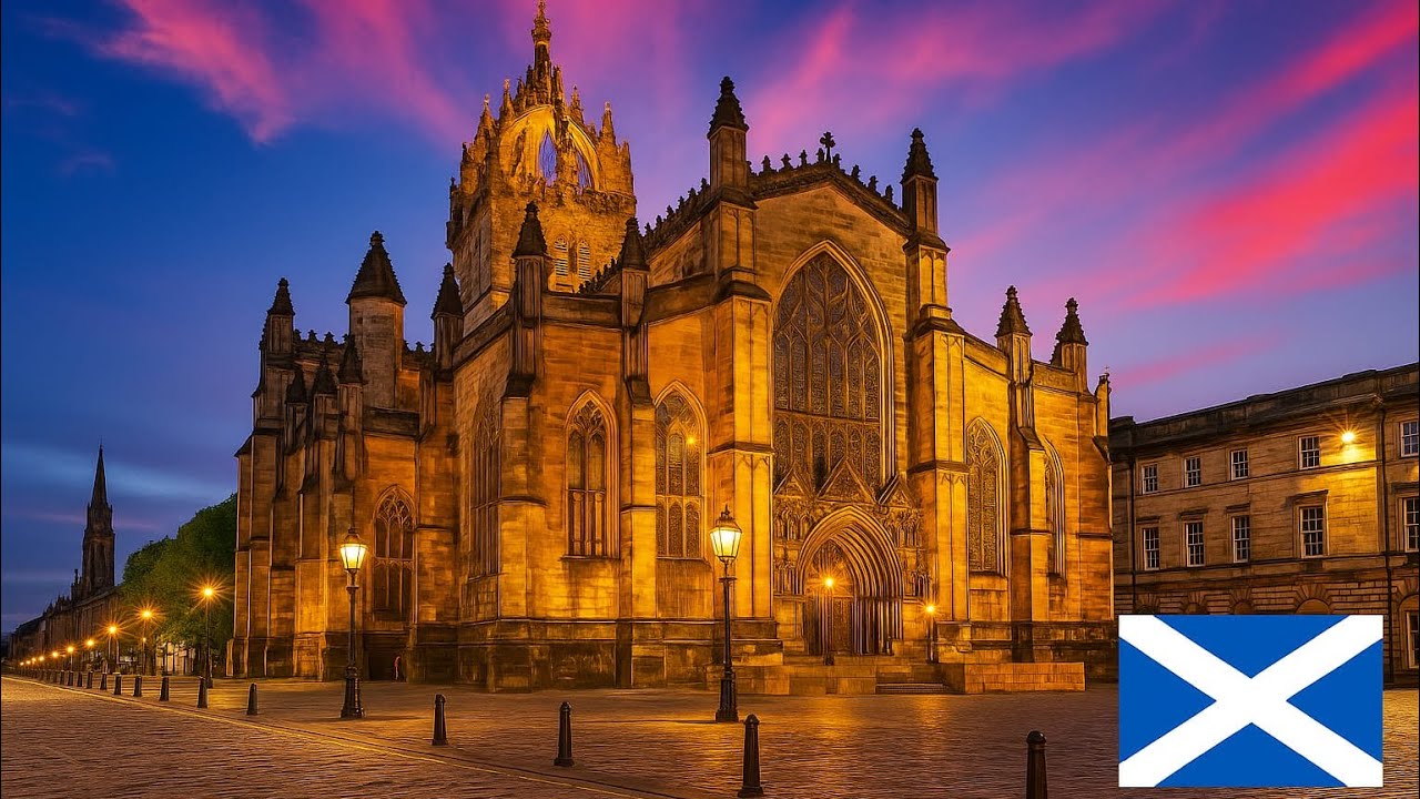 ⛪ A Walk Into 700 Years Old Church in Edinburgh | St Giles Cathedral 4K  🏴󠁧󠁢󠁳󠁣󠁴󠁿 #walkingtour  