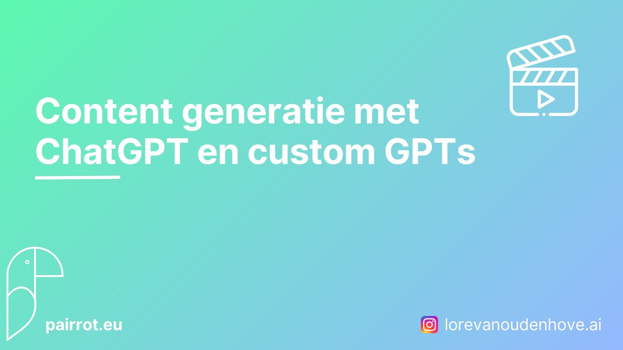 Content generatie met ChatGPT en custom GPTs
