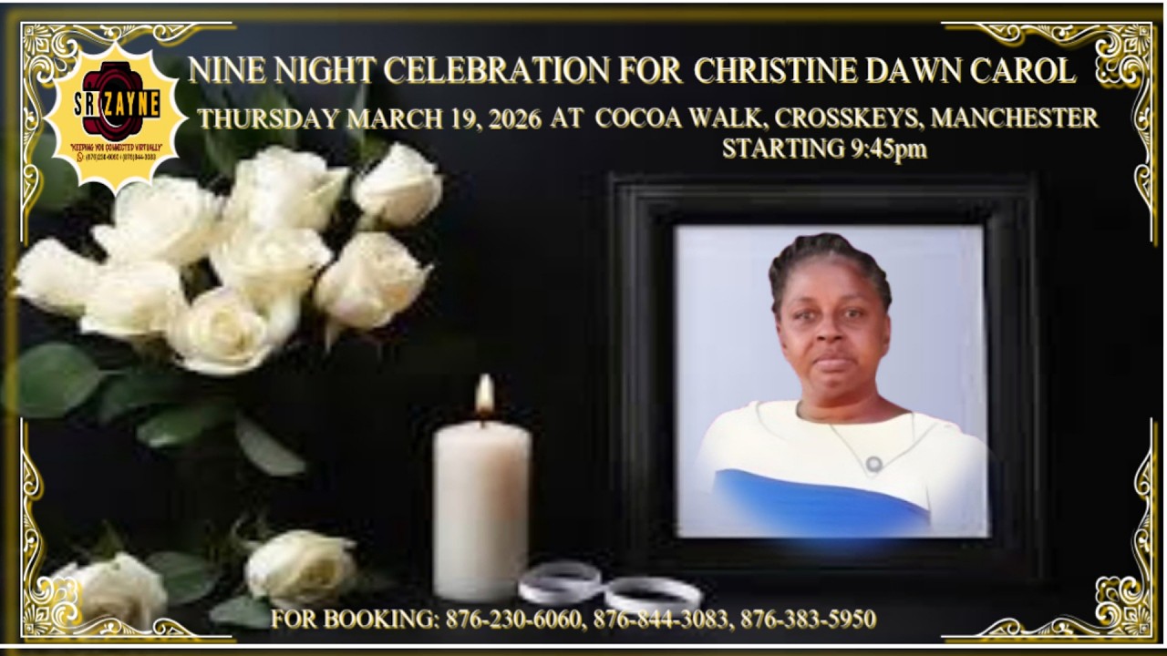 Nine Night For Christine Dawn Carol, Crosskeys, Cocoa Walk Manchester Thurs March 19, 2026 @ 9:45pm