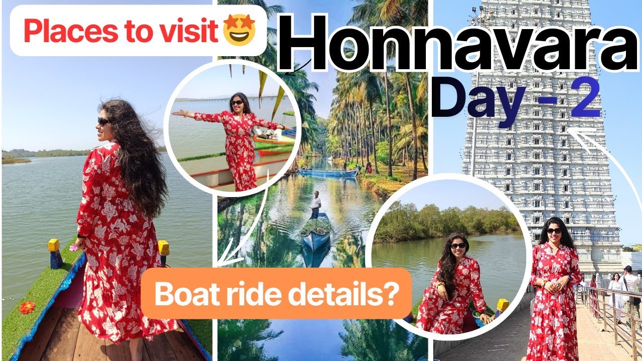 DAY -2 OF COVERING 15 PLACES⚠️🚗 Exploring HONNAVARA🤩Complete Guide😍Murudeshwara→MarvanteMalpe 🌊#vlog