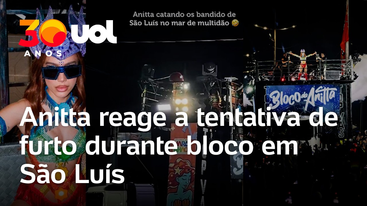 Anitta interrompe trio em São Luís e aponta suspeitos de furto no meio da multidão; veja vídeo