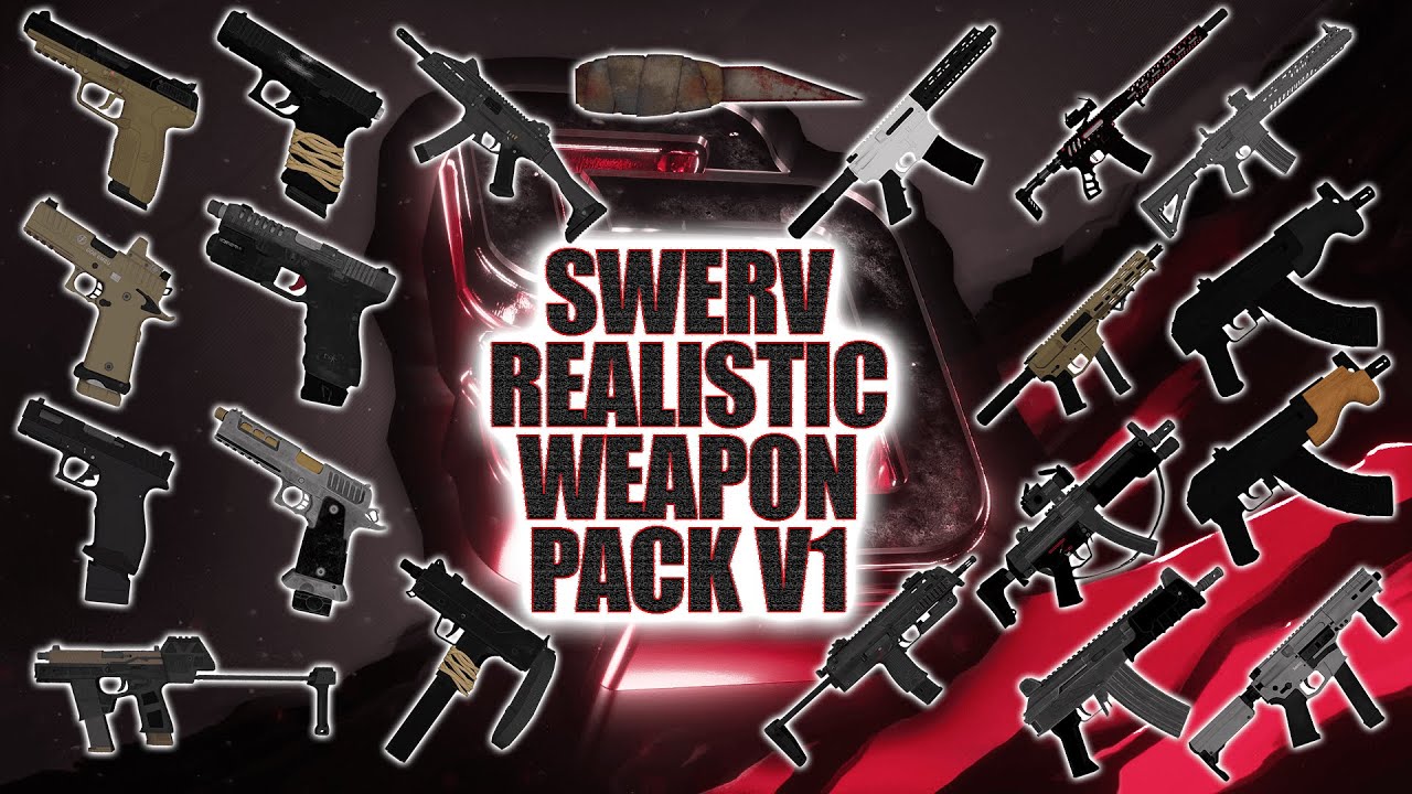 REALISTIC WEAPON PACK V1 | FIVEM WEAPON PACK | SWERV DESIGNS