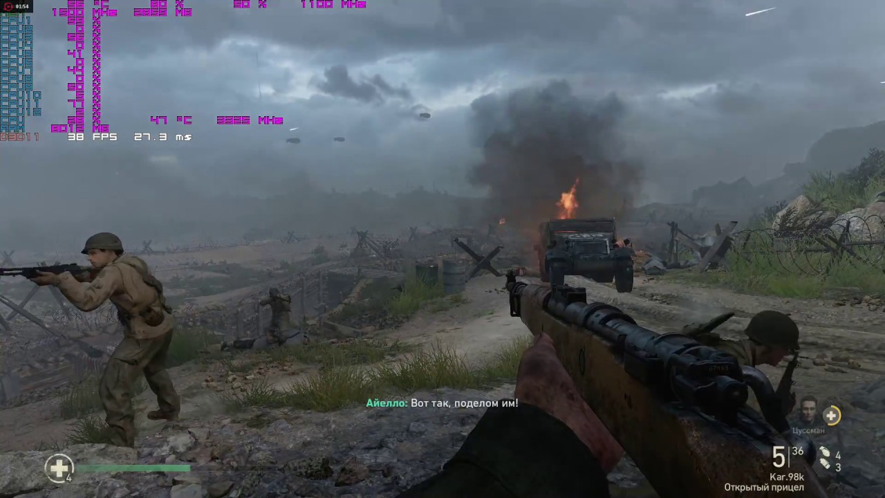 Call of Duty WW2 Xeon W3680 R9 280