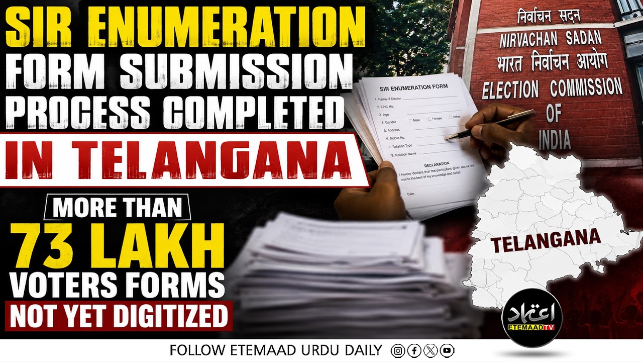 Telangana SIR Update: Over 73 Lakh Voter Forms Uncollected as Enumeration | Process Concludes