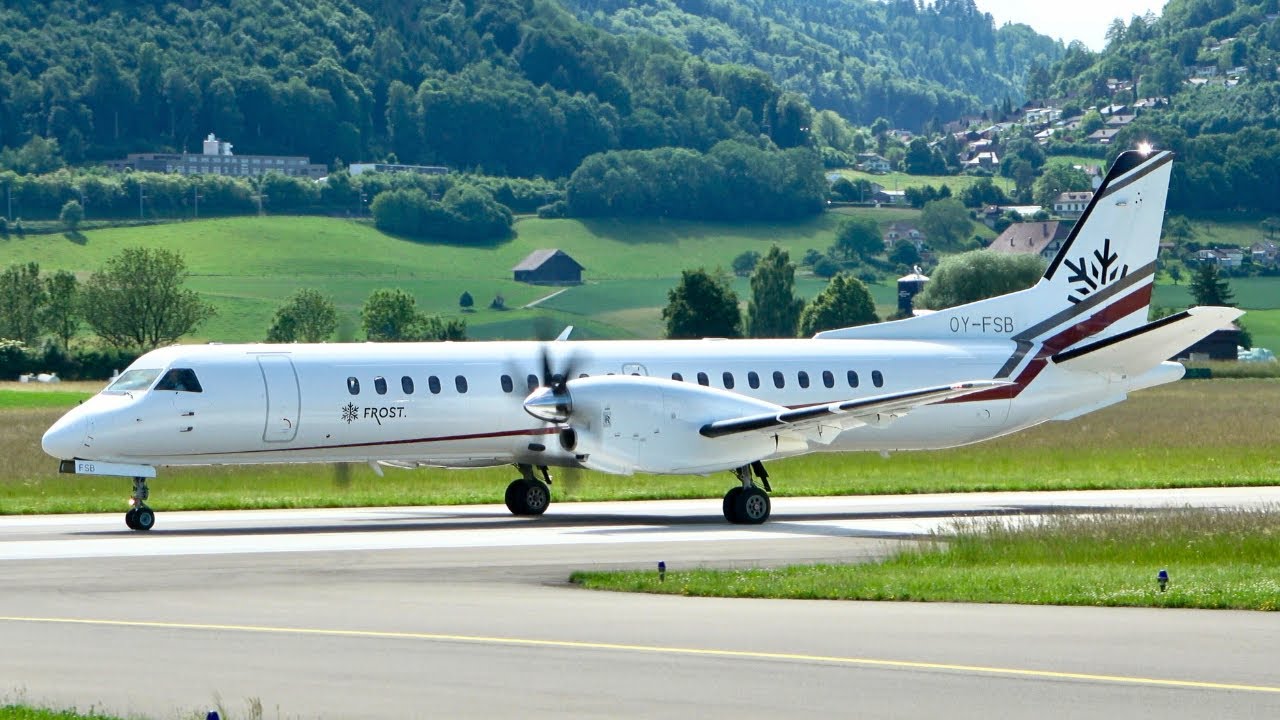 FROST Saab 2000 - Landing and Takeoff at Bern Airport! ✈️