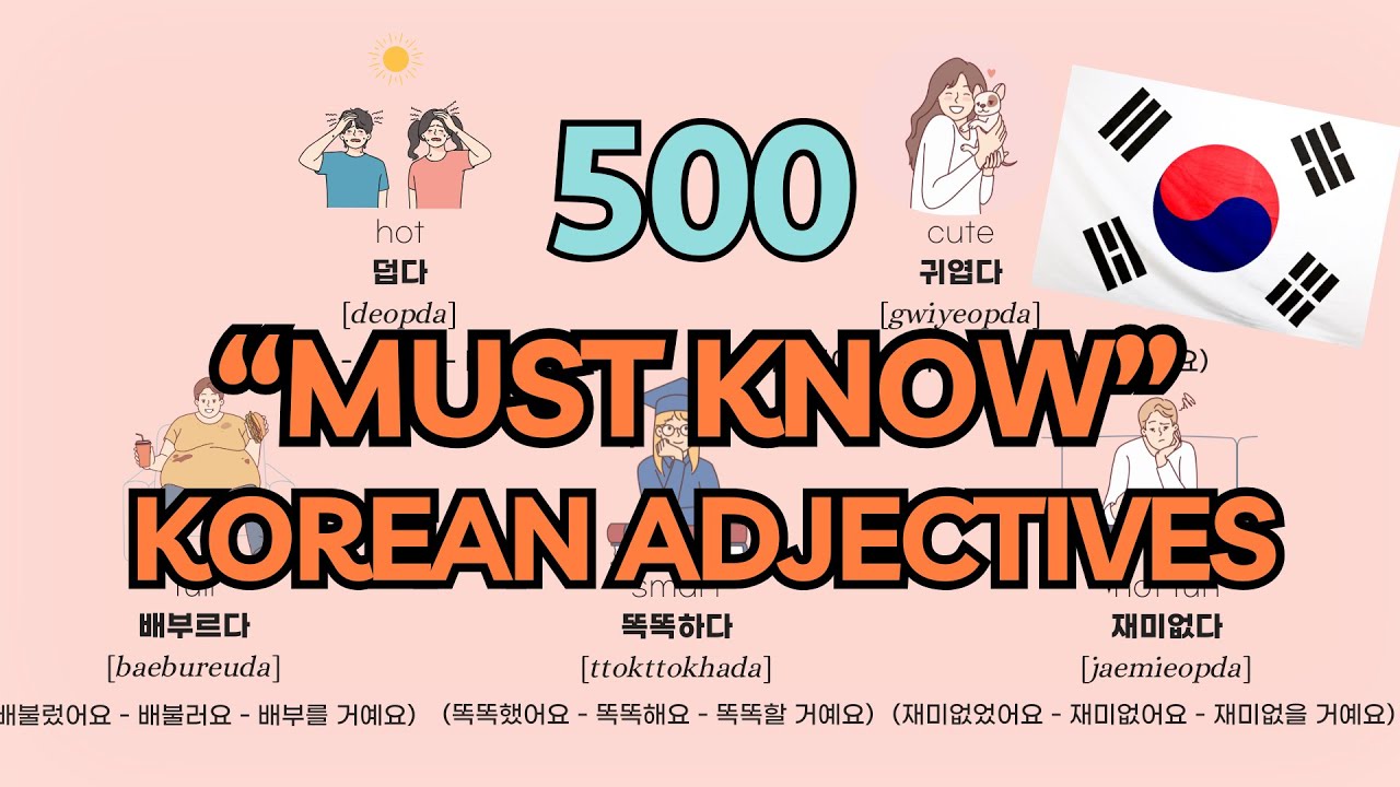 The Ultimate Must-Know 500 Korean Adjectives Collection | Learn Korean with Haru Korean